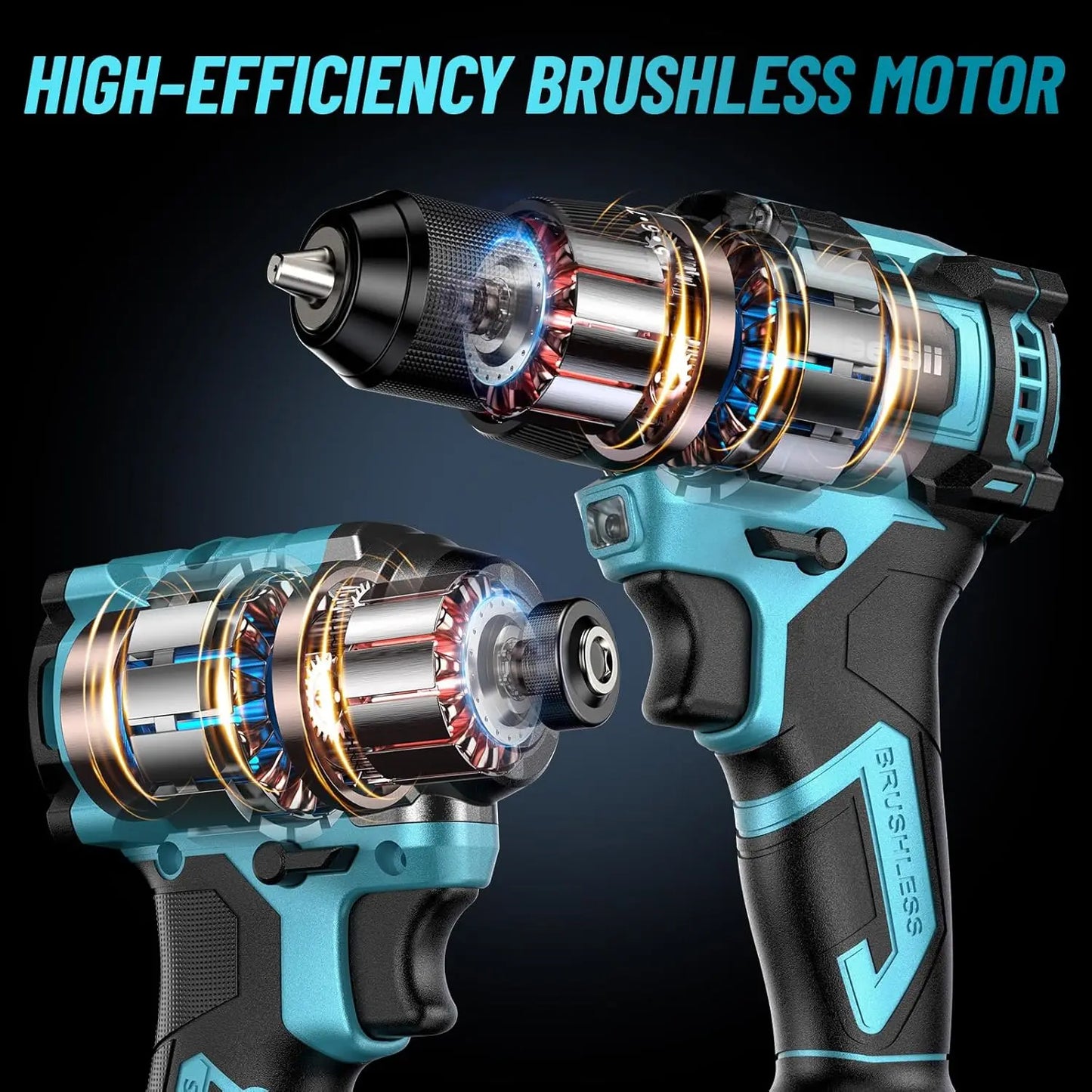 Seesii 21V Max Cordless Drill And Impact Driver Combo Kit