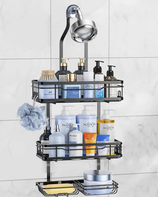 Rustproof Shower Caddy With Soap Holder No Drilling Needed