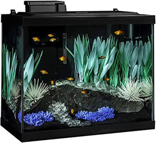 Aquarium Kit With LED Lighting And Decor