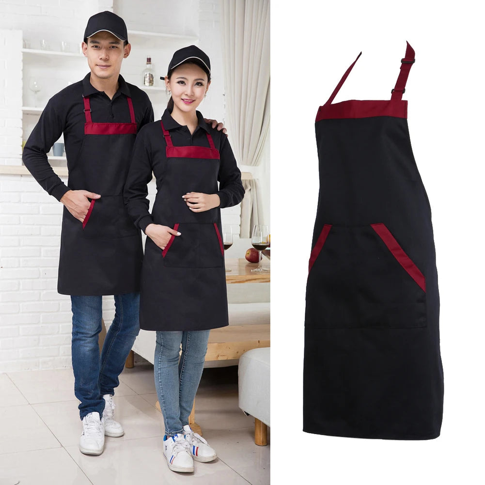 VKTECH Halter Kitchen Apron With Tow Pockets Unisex