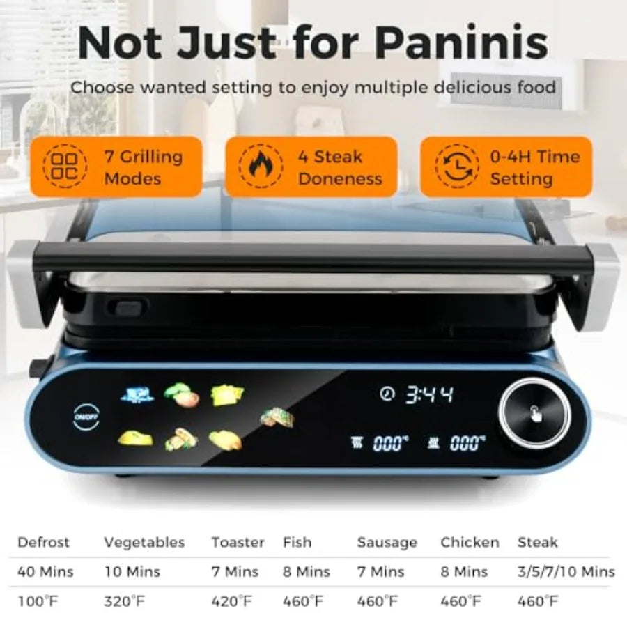 XMSJ 3 In 1 Electric Panini Press Indoor Grill 1200W