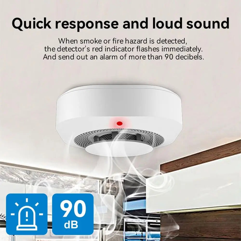 Photoelectric Smoke Detector With Test Button And 85dB Alarm
