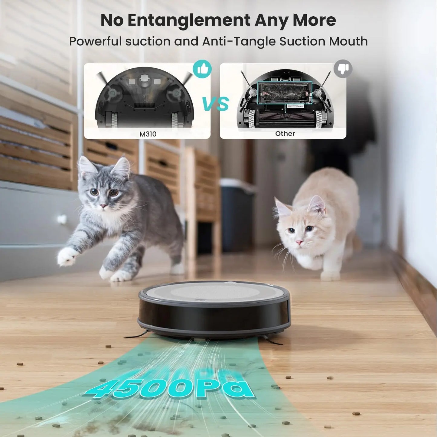 Lefant M310 Robot Vacuum Cleaner With 4500Pa Suction And WiFi