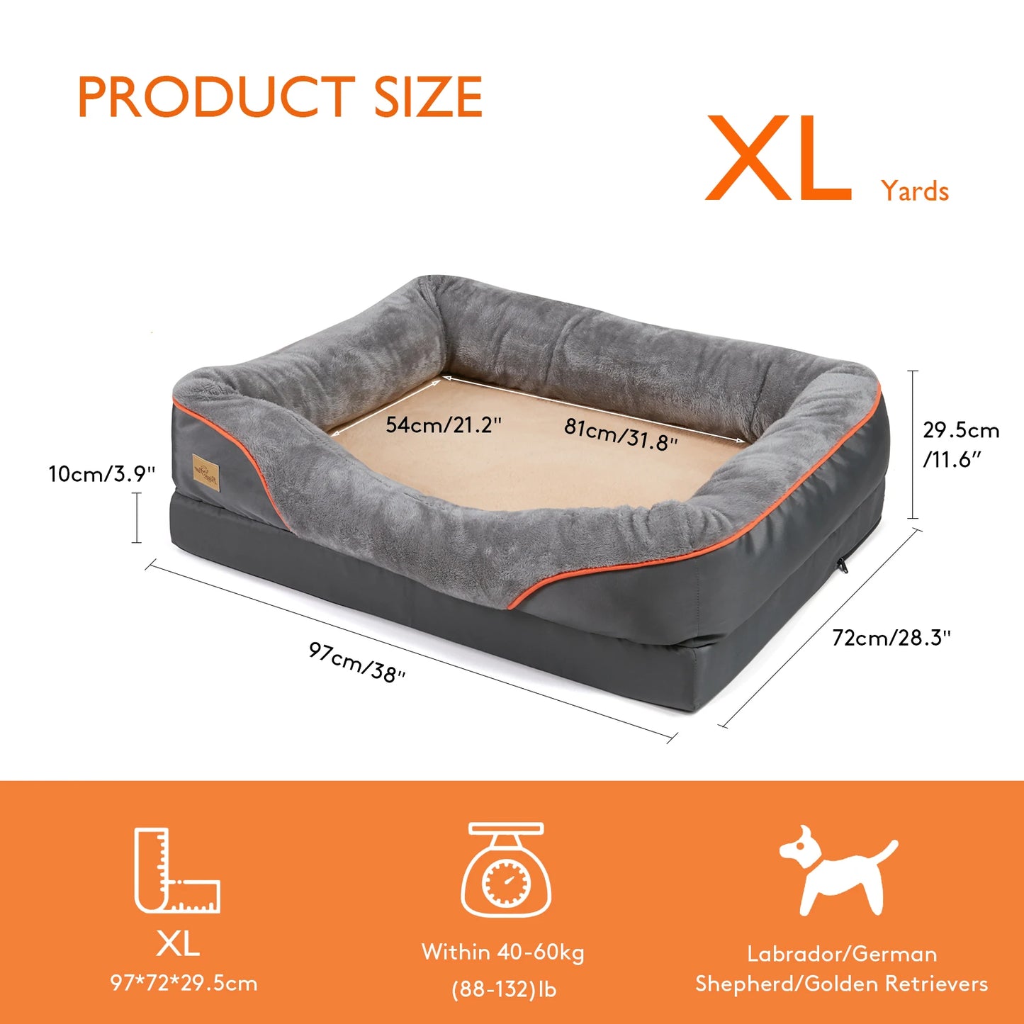 BINGOPAW Orthopedic Memory Foam Dog Bed