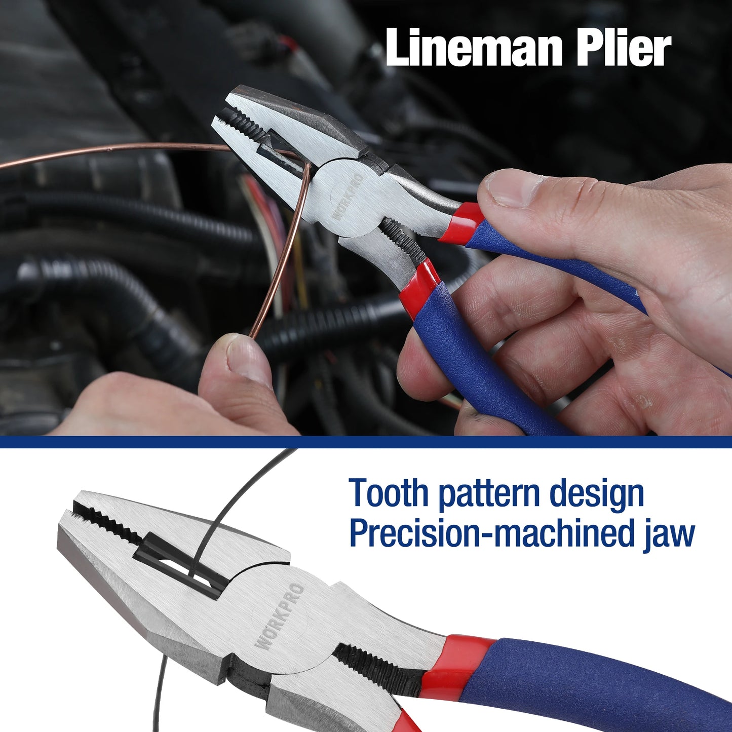 WORKPRO 7-Piece Pliers Set Includes Groove Joint And Slip Joint