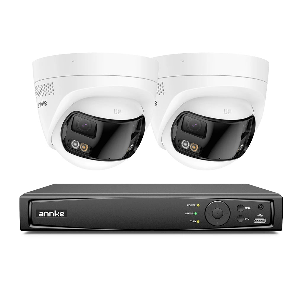 ANNKE 8MP 4K Dual Lens Security Camera Kit With AI Human Detection
