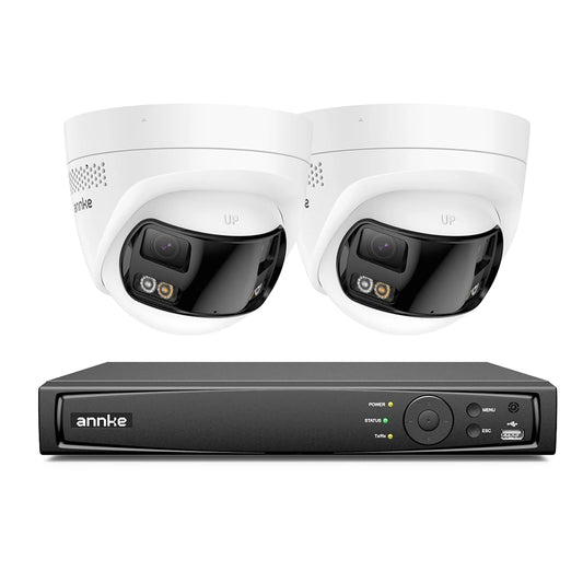 ANNKE 8MP 4K Dual Lens Security Camera Kit With AI Human Detection