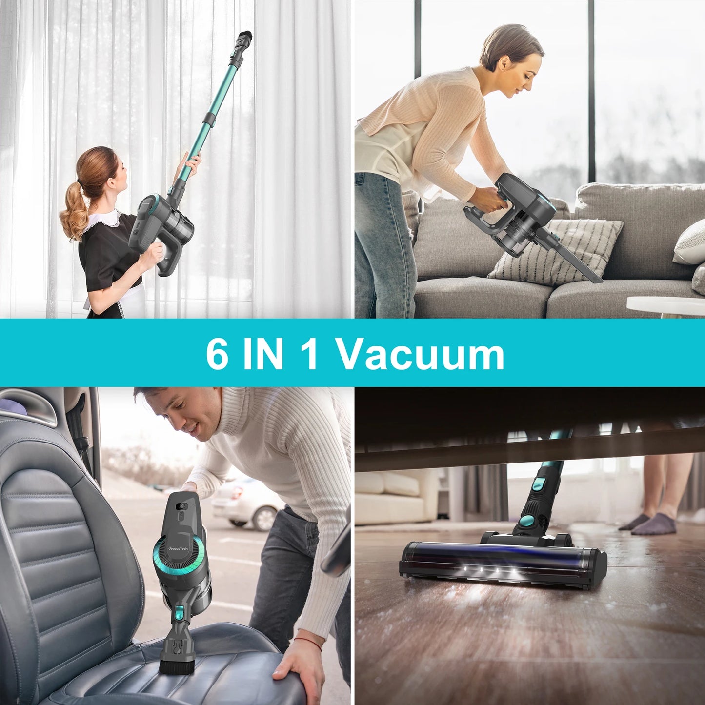 INSE YISORA N300 Cordless Upright Vacuum Cleaner 20Kpa