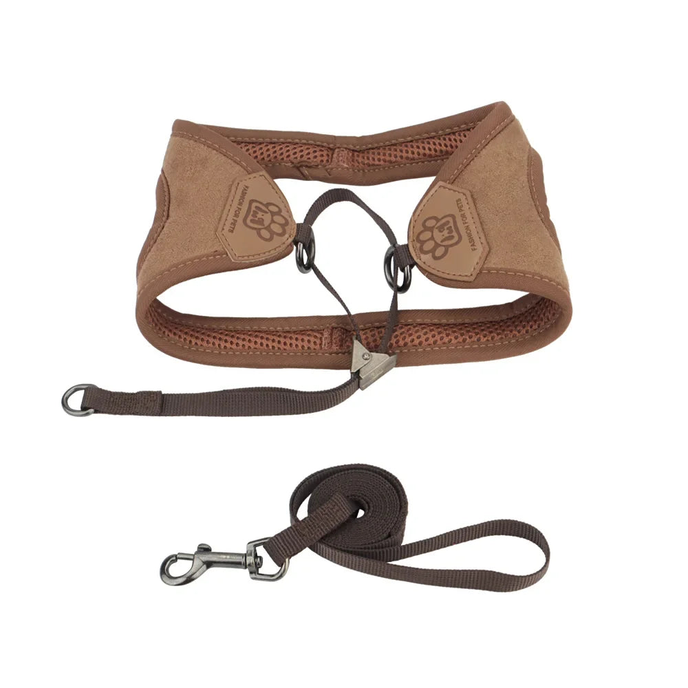 Vest Style Dog Harness And Leash Set For Comfortable Walking