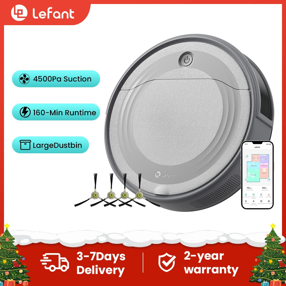 Lefant M310 Robot Vacuum Cleaner With 4500Pa Suction And WiFi