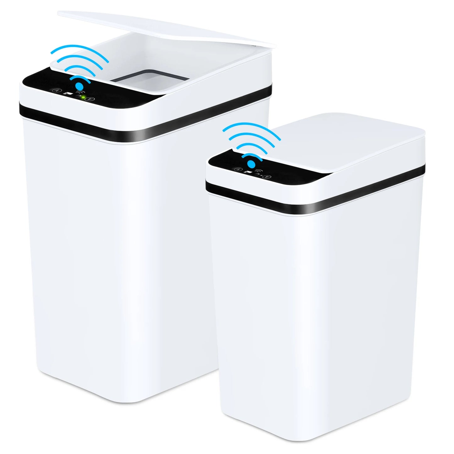 NONECN Motion Sensor Touchless Trash Can Set With Lids