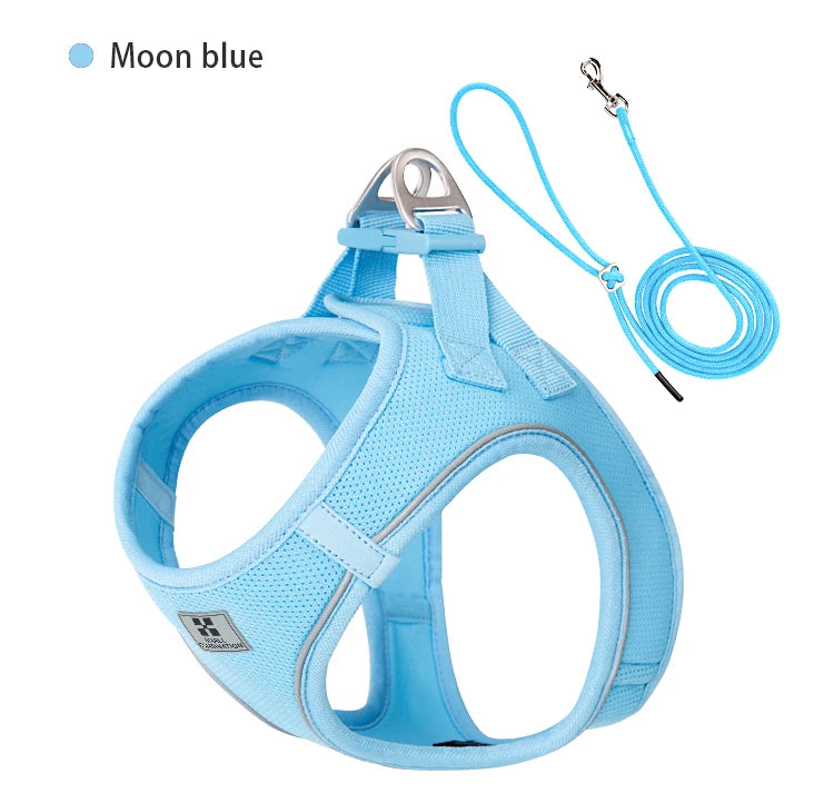 Dog Harness Leash Set Reflective Adjustable For Dogs