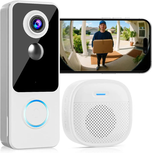 2K Wireless Doorbell Camera With Two-Way Talk And Motion Detection