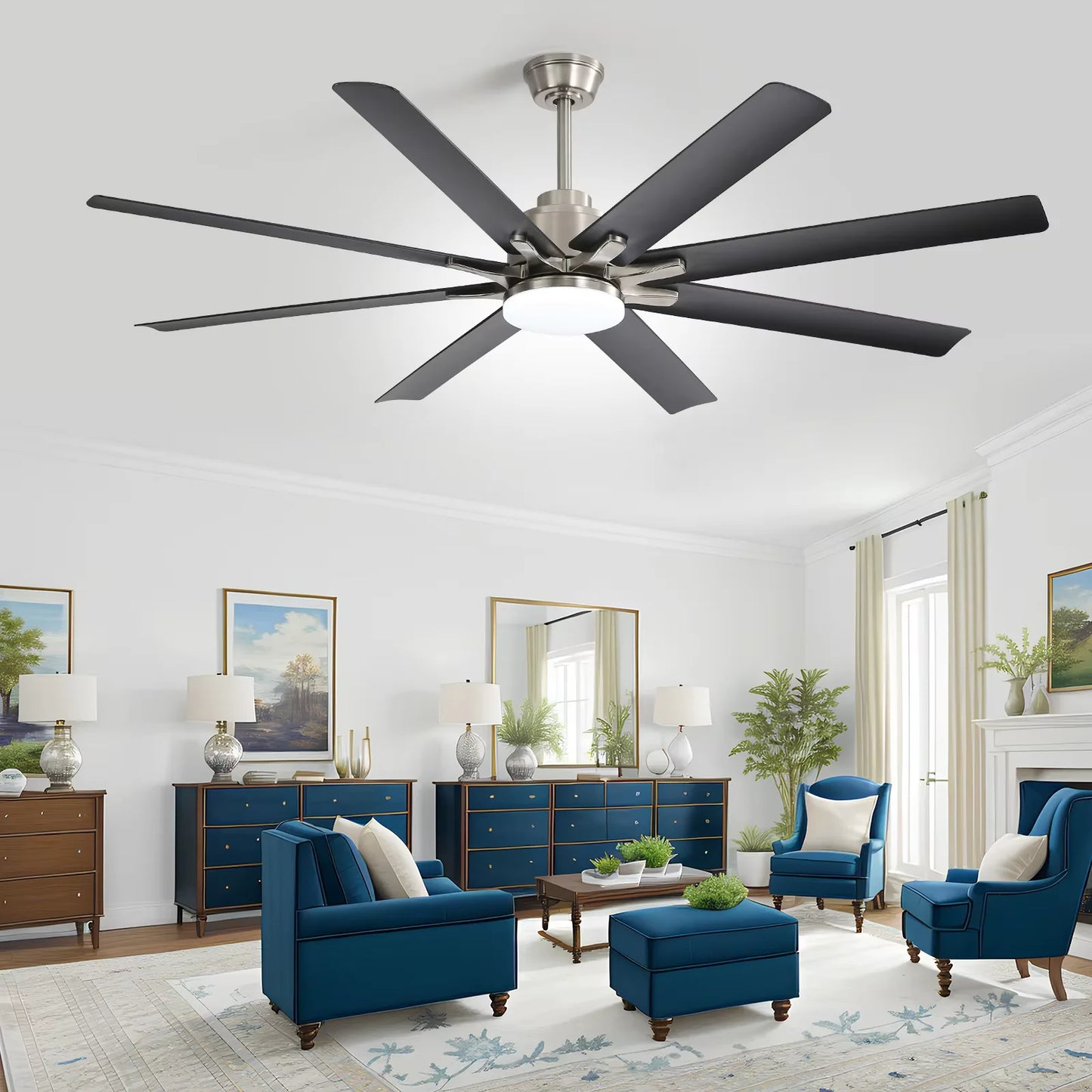 Sofucor Modern Ceiling Fan With LED DC And Remote Control
