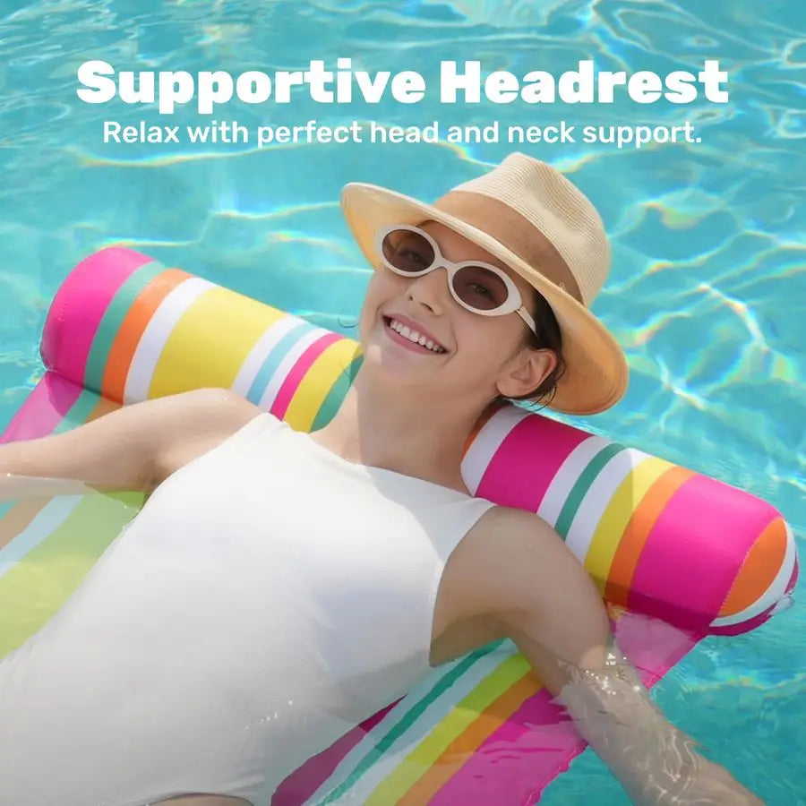 Pack Inflatable Pool Float Hammock, Multi Purpose Swimming Raft, Water Lounges, Pool Accessories Saddle, Lounge Chair, Hammock,