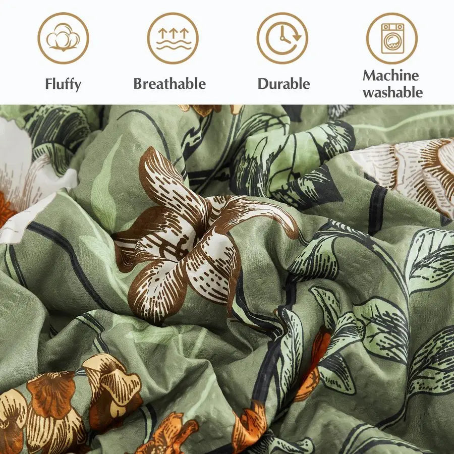 Floral Comforter Set 7 Pieces With Sheets And Pillow