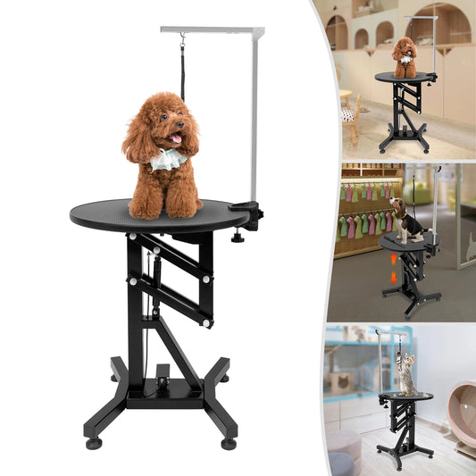 Height Adjustable Pet Grooming Table With Tool Storage