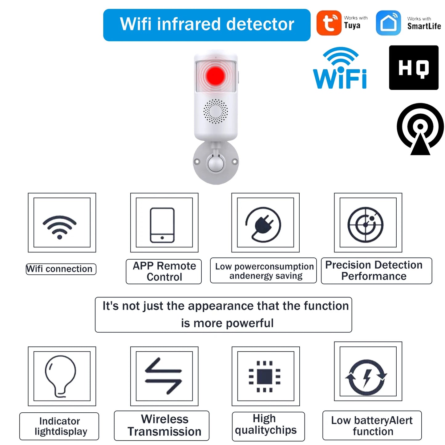 PGST Tuya Smart PIR Motion Detector With App Alerts