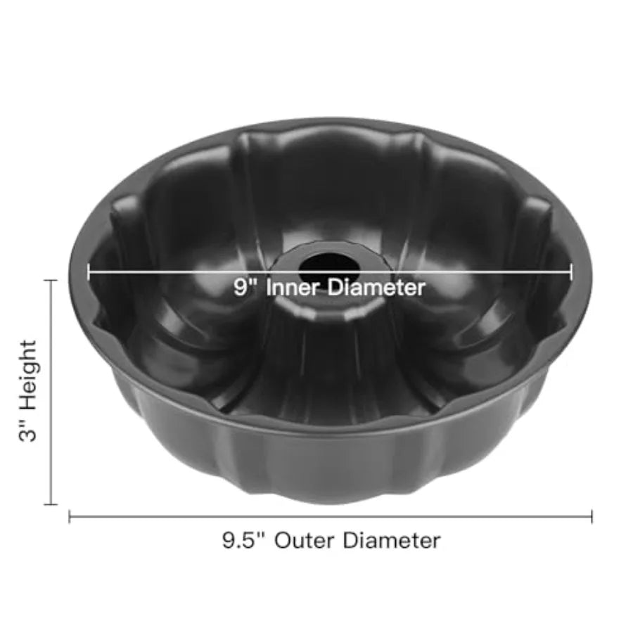 SHXI Nonstick Cake Pan Heavy Duty Carbon Steel Fluted Pan