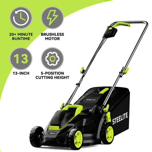 Deli Electric Lawn Mower 2 In 1 Cordless Battery Charger