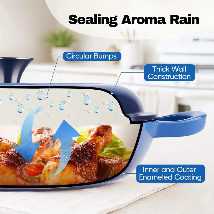 Enameled Cast Iron Braiser With Lid Oven Safe To 500F