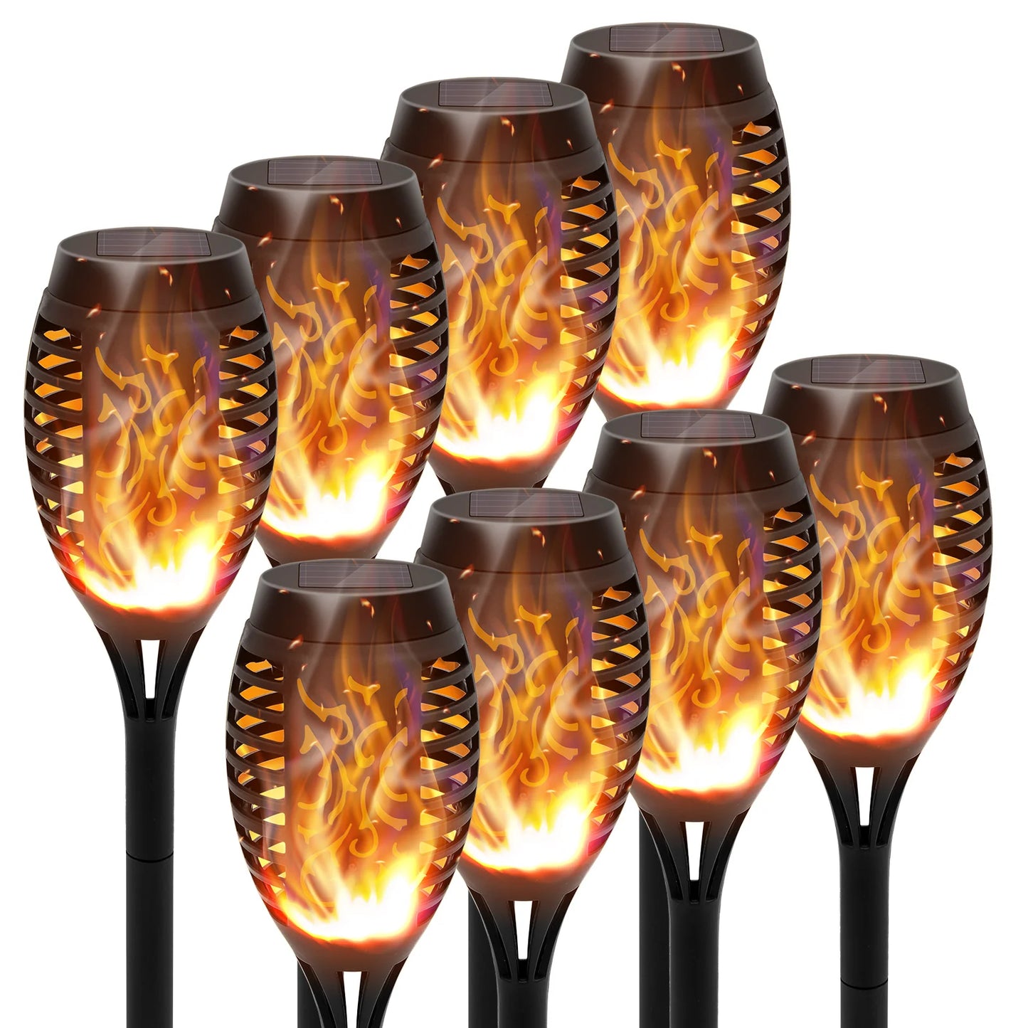 Outdoor Solar LED Torch Lights with Flickering Flame