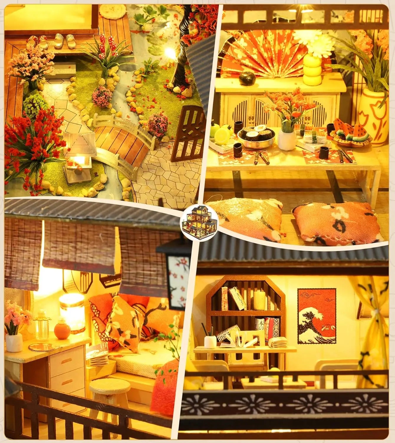 DIY Dollhouse Miniature Kit With Wooden Furniture LED Music Box