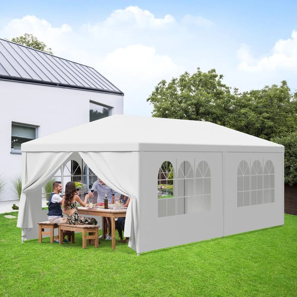 NONECN Waterproof Outdoor Gazebo Canopy Tent Removable Sidewalls