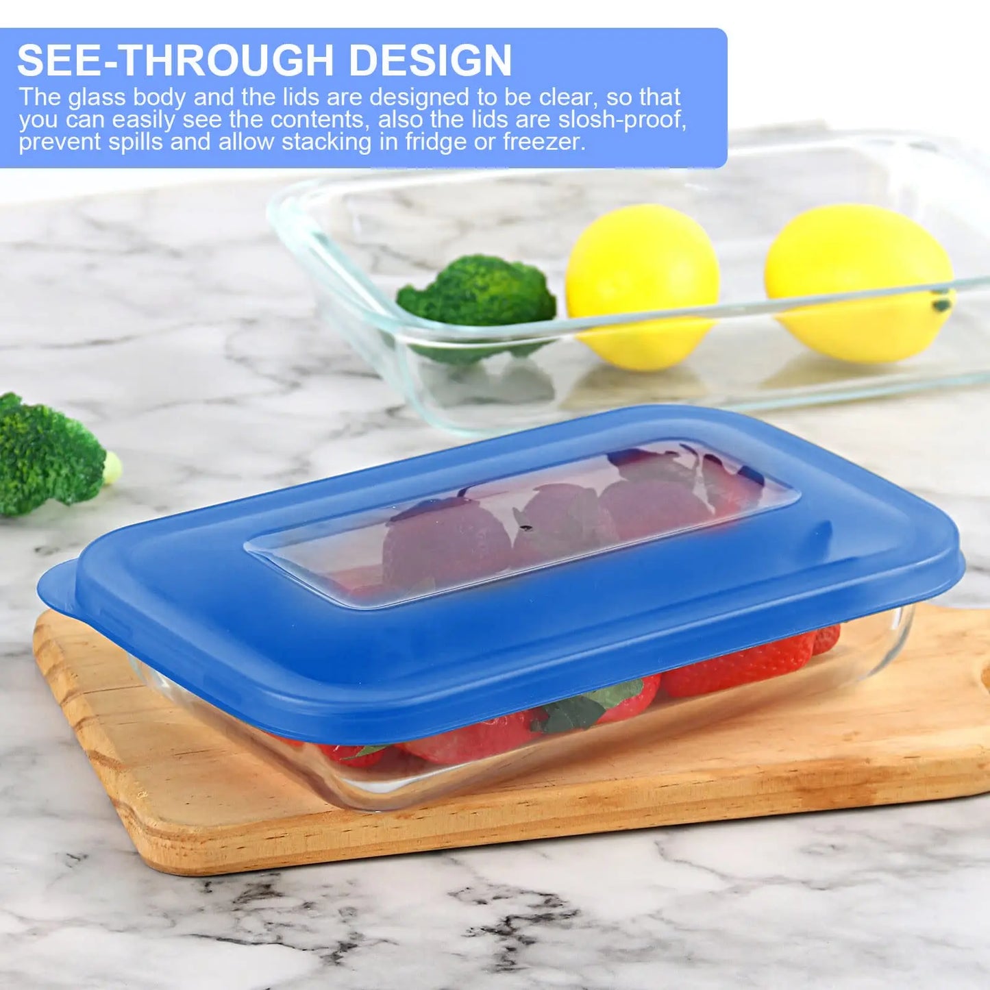 Glass Baking Dish Set With Lids