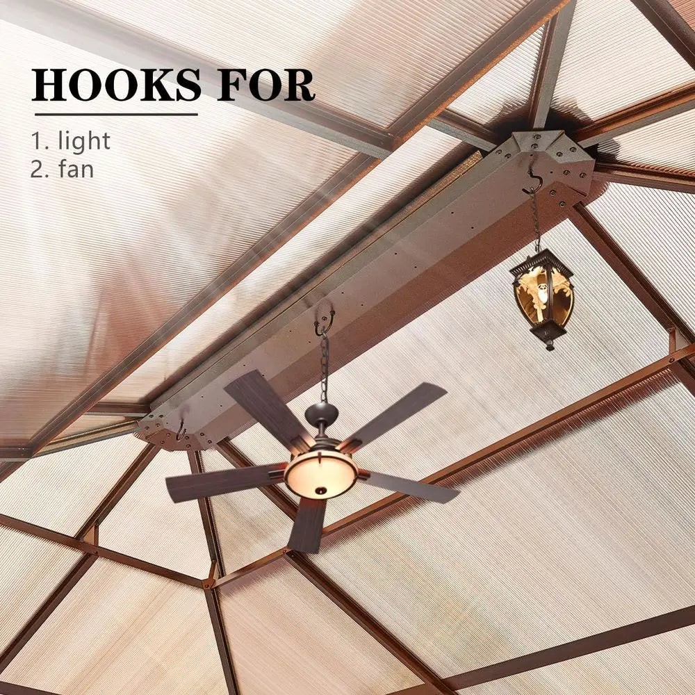 Durable Outdoor Gazebo With Double Roof Curtains Mosquito Netting