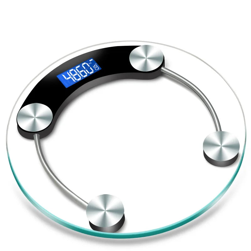 LCD Display Digital Bathroom Scale Round Shape 180kg Capacity