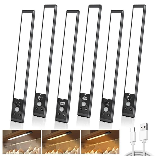 XMSJ Under Cabinet Lights With Digital Display And Motion Sensor