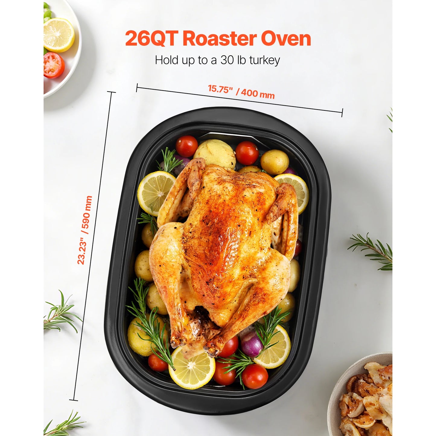SucceBuy Roaster Oven Electric With CoolTouch Handle