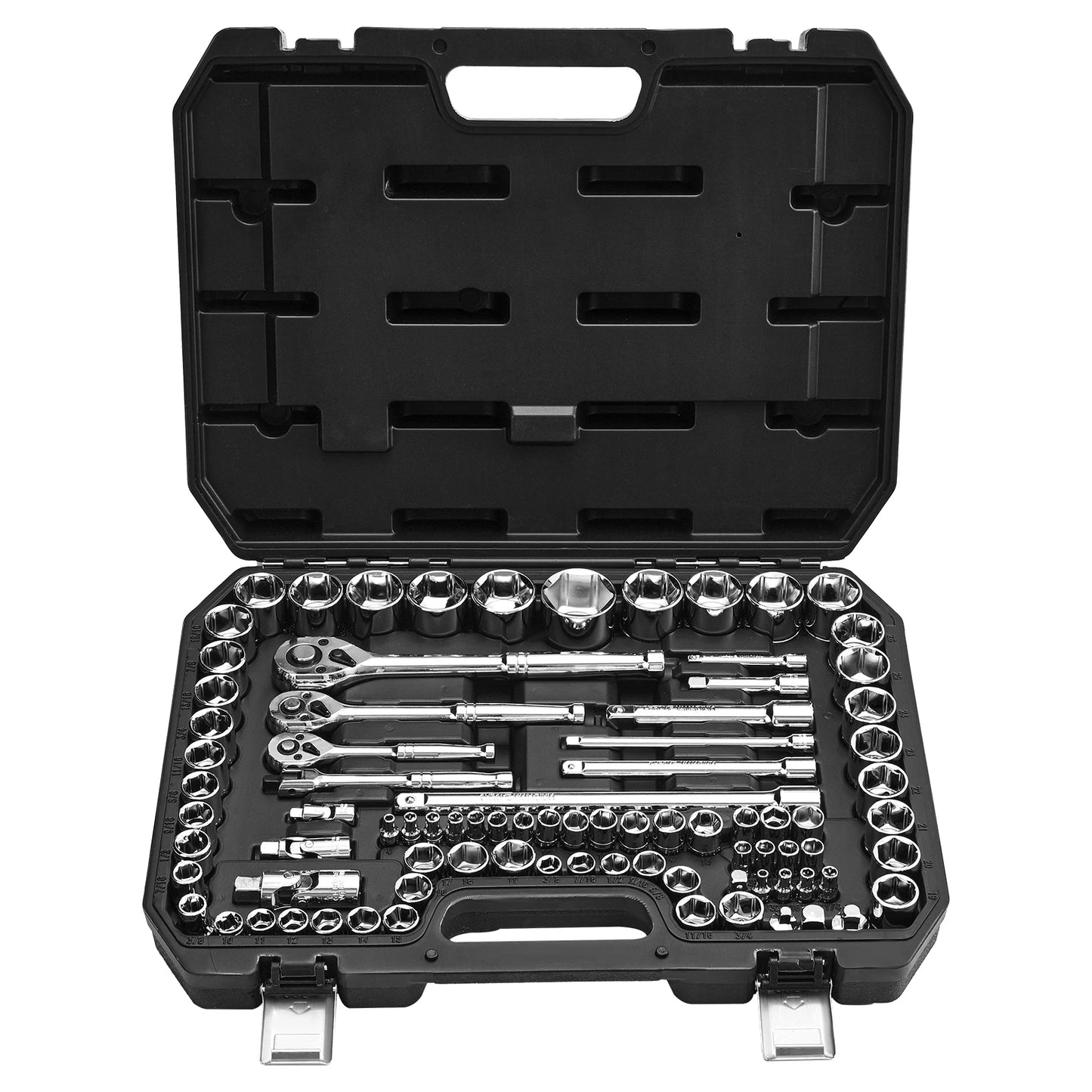 SucceBuy 86 Piece Socket Set SAE And Metric With Ratchet
