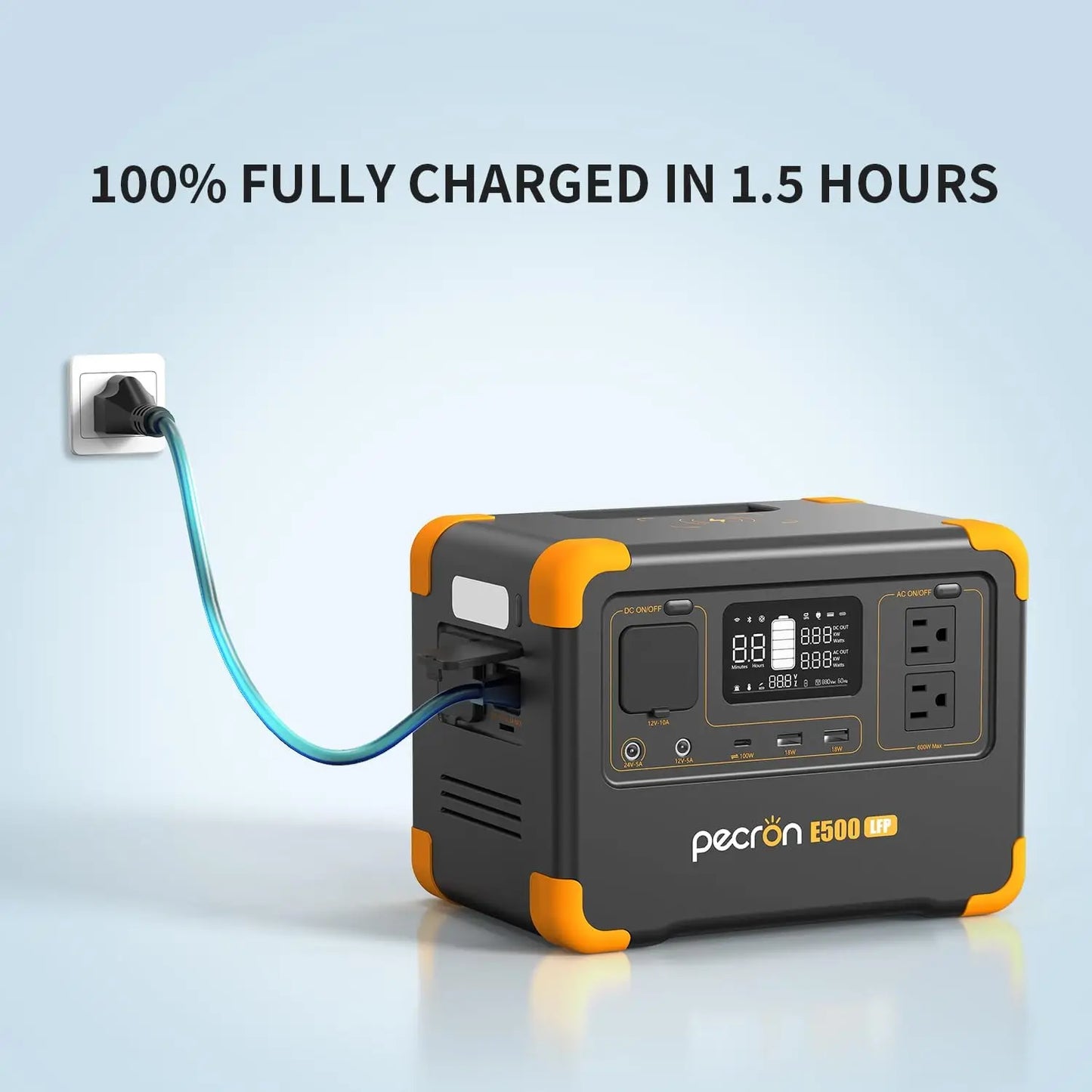 576Wh LiFePO4 Portable Power Station 600W Solar Generator