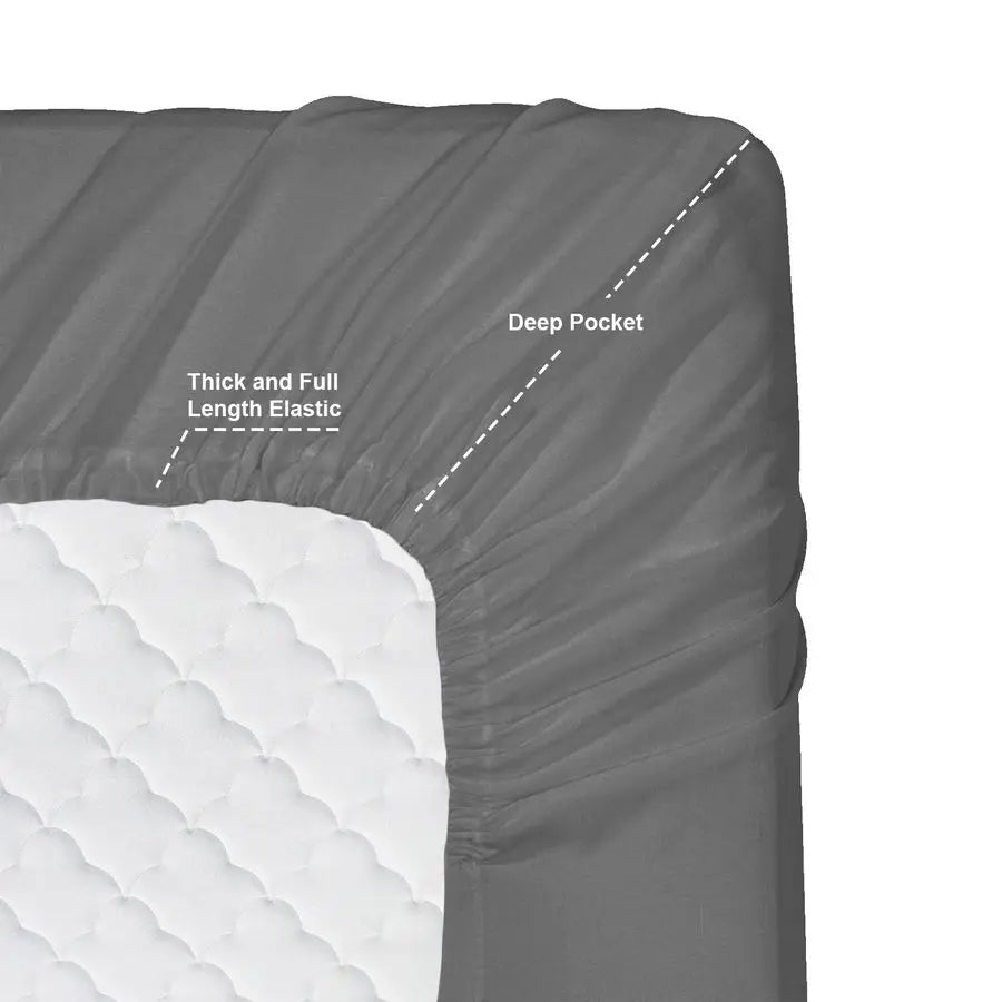Extra Deep Pocket Sheet Set 6 Piece Polyester Cotton Bedding
