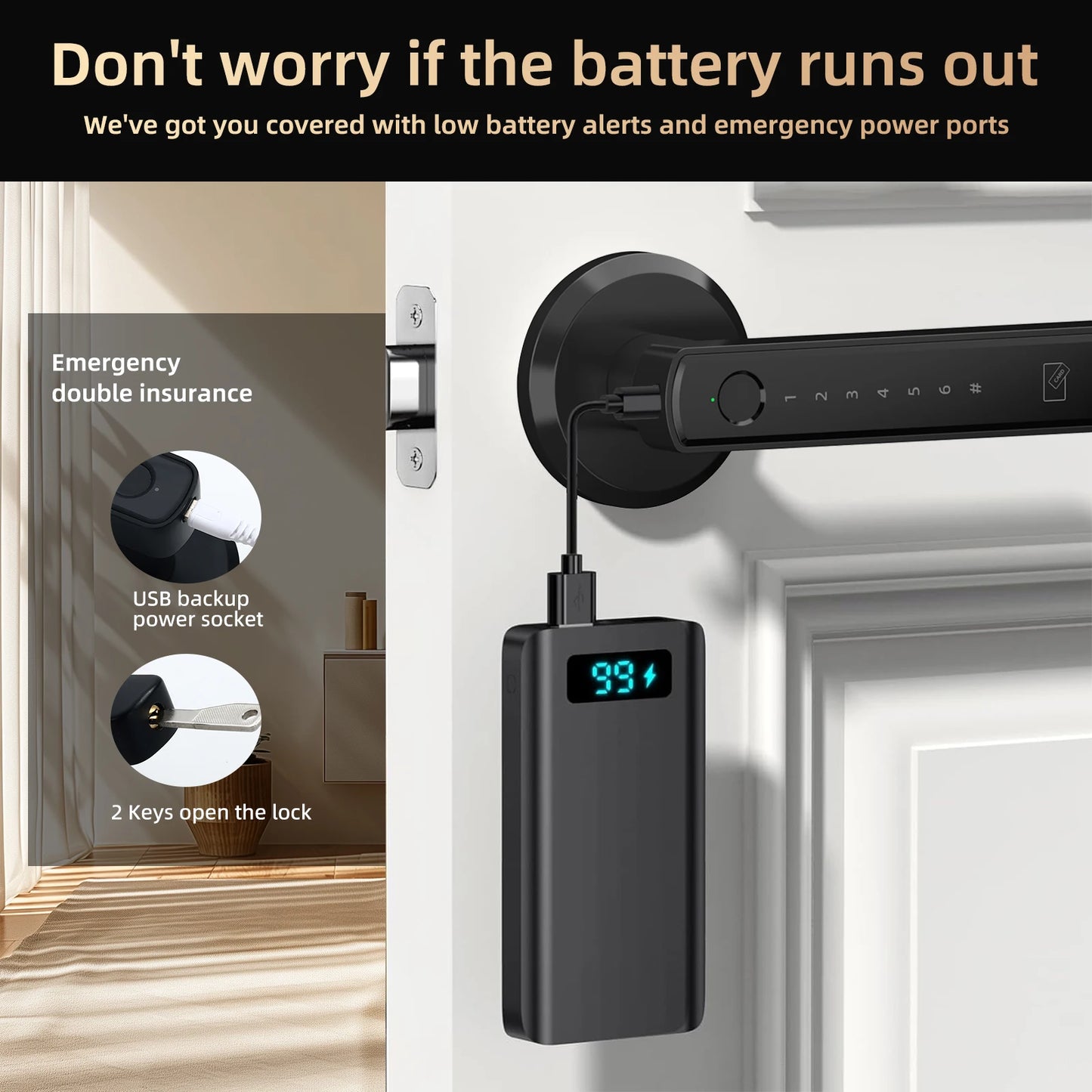 Viladepot Smart Lock Fingerprint Door Lock With App Control