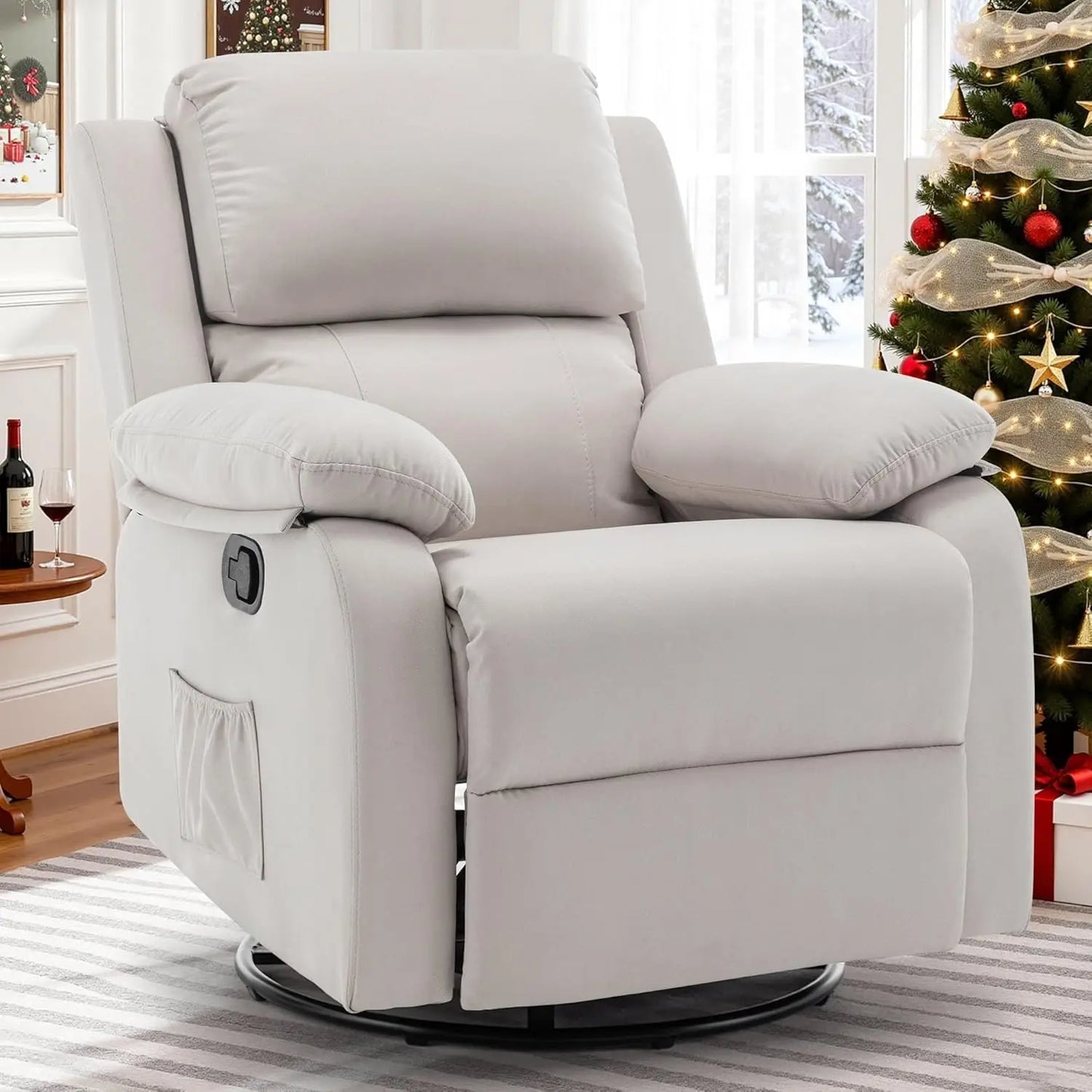 Recliner Chair 360 Swivel Rocker For Small Compact Spaces