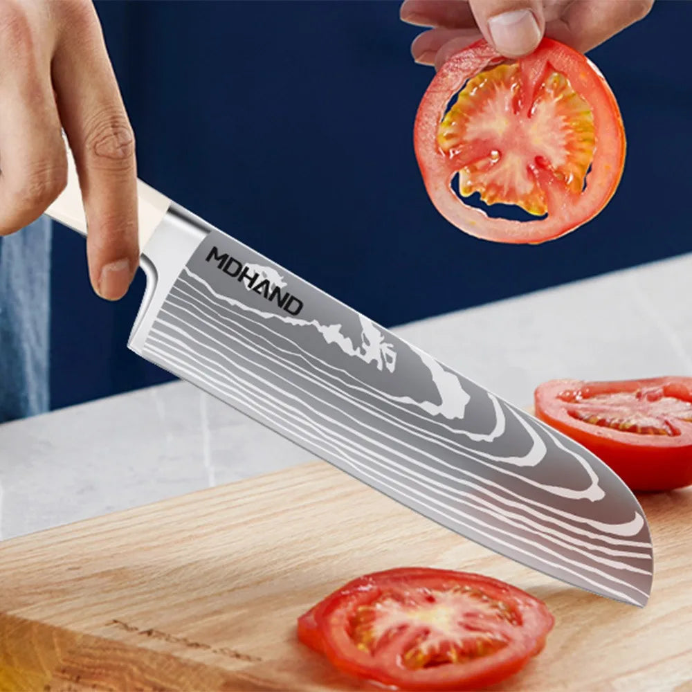 ZENG Stainless Steel Kitchen Knife Set With ABS Handle