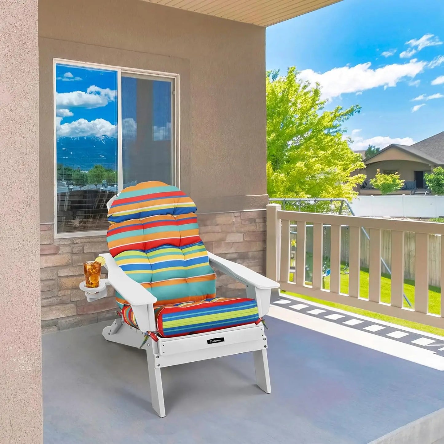 Thick Waterproof Adirondack Chair Cushions Set Of 2 With Ties