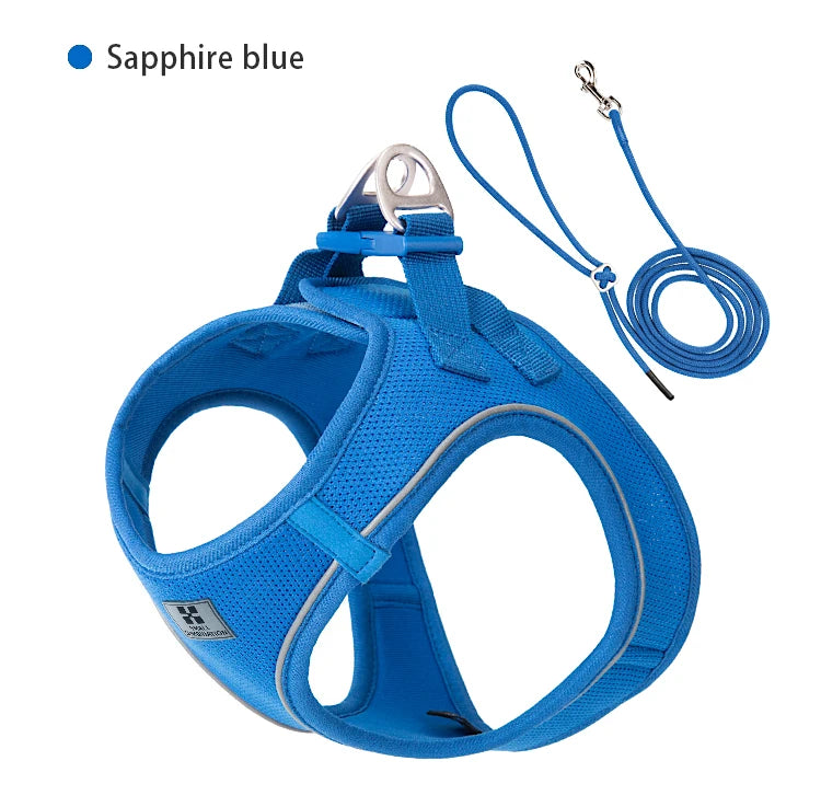 Dog Harness Leash Set Reflective Adjustable For Dogs