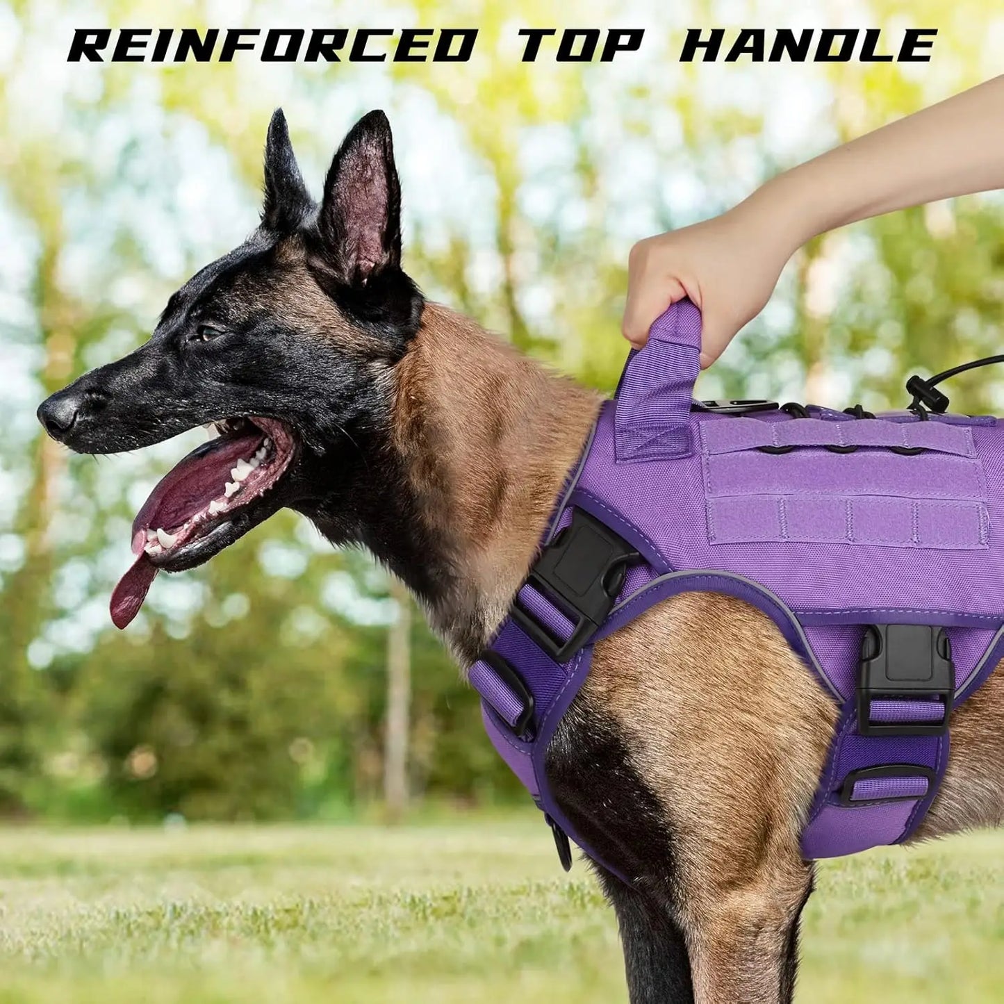 Tactical Dog Harness For Large Dogs With Handle No Pull