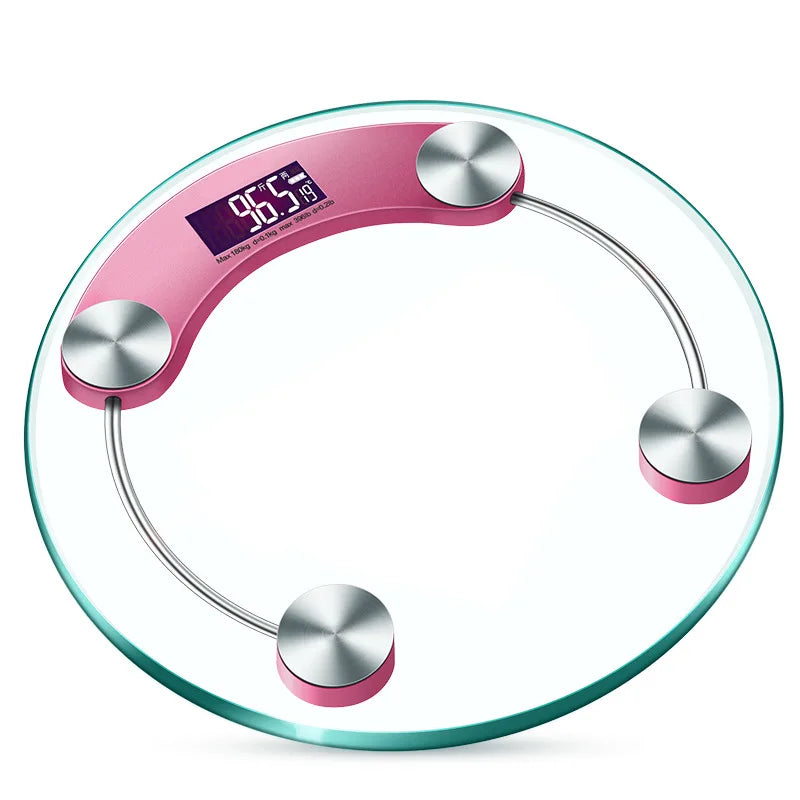 LCD Display Digital Bathroom Scale Round Shape 180kg Capacity