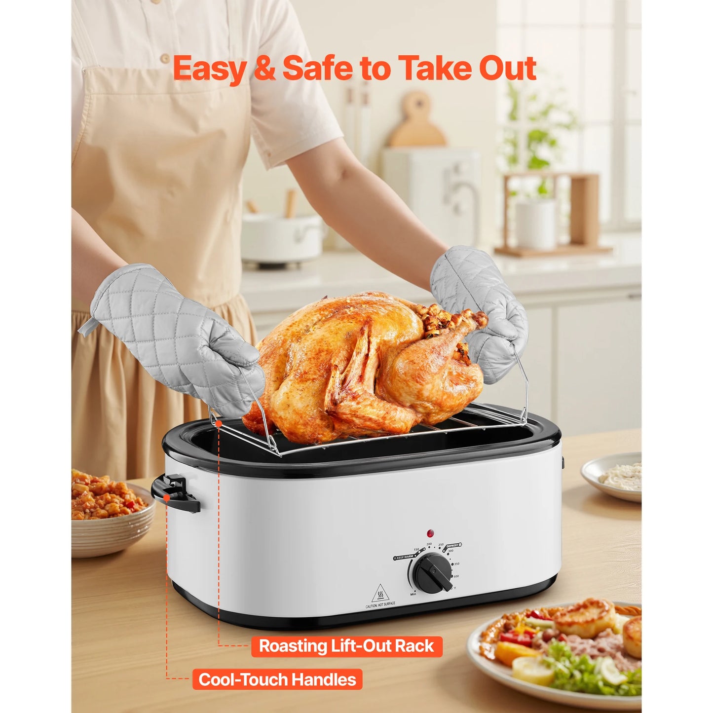 SucceBuy Roaster Oven Electric With CoolTouch Handle
