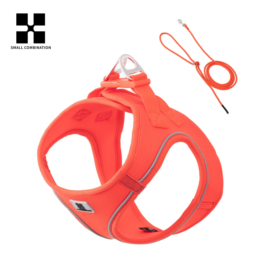 Dog Harness Leash Set Reflective Adjustable For Dogs
