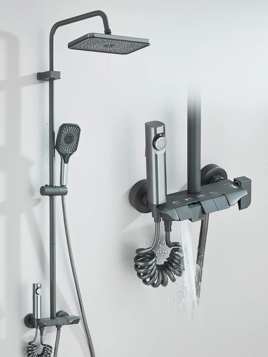 Quyanre 4 Way Shower System With Rain Bidet Faucet