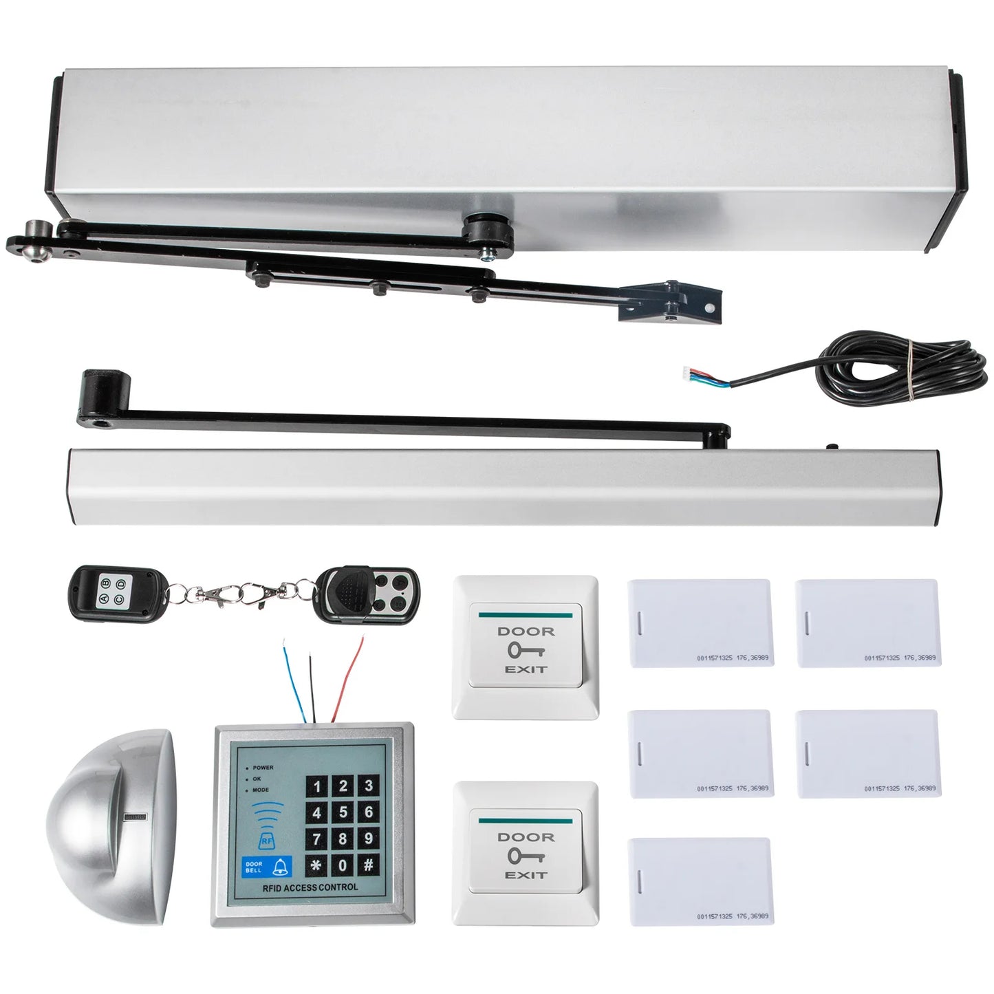 SucceBuy Automatic Door Opener Kit 120 Degree Swing Operator 50W