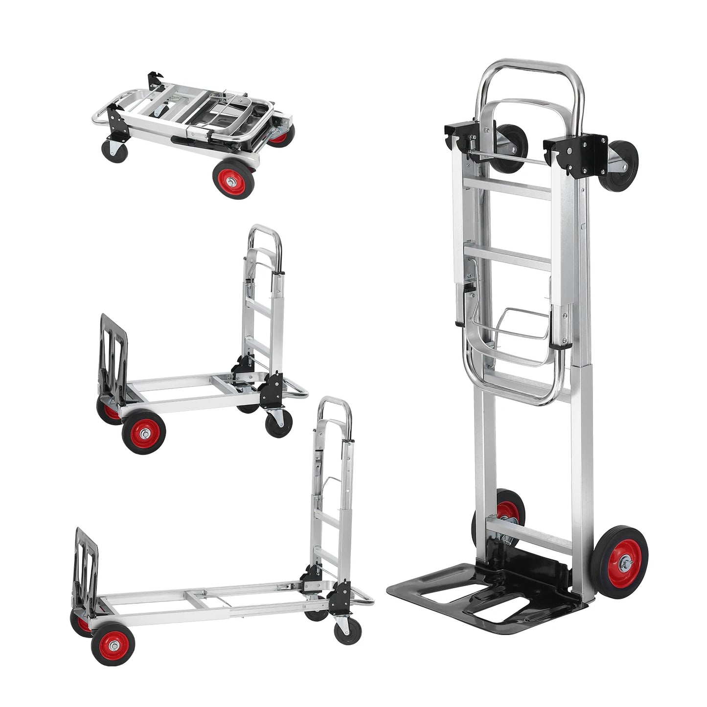 SucceBuy Folding Hand Truck 400 Pound Capacity With Wheels