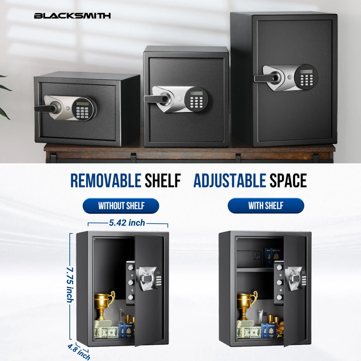 Blacksmith Fireproof Biometric Safe With Digital Keypad
