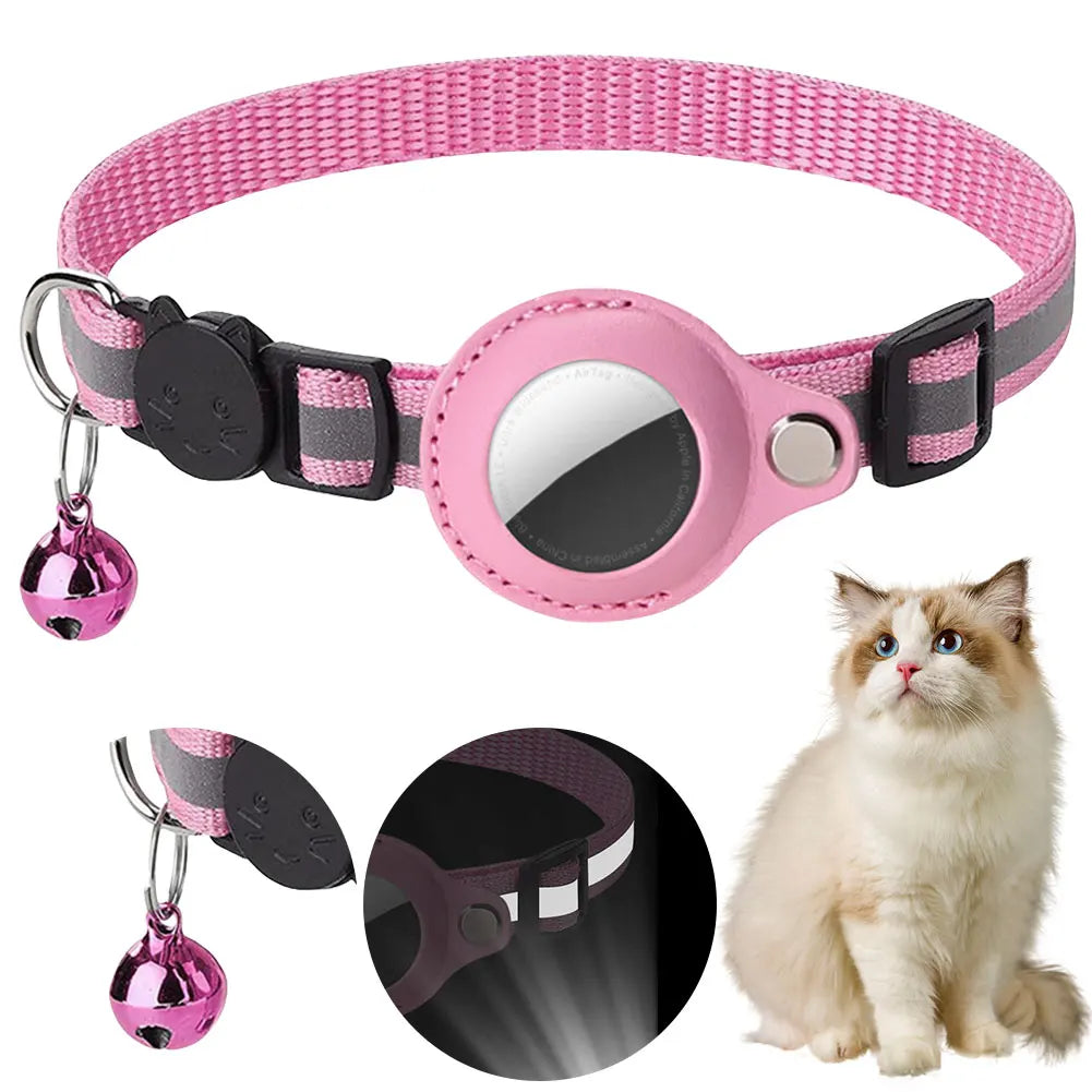 ALLOYSEED AirTag Cat Collar Reflective Adjustable Safety Buckle Kitten